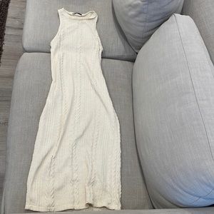 Zara bodycon knit cream dress